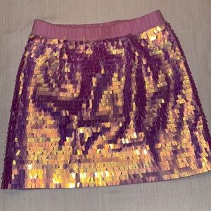Crewcuts Holiday Lilac Iridescent Paillette Sequin Skirt Kids Size 6/7